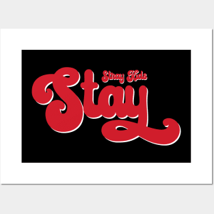 Stray Kids SKZ Stay swirl red typography Posters and Art